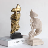 Vilead 27cm 'Silence is Golden' Resin Mask Statue