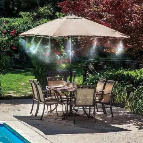 Effortless Outdoor Cooling with Durable Stainless Steel Mist System