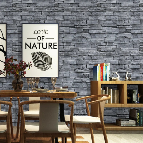 Grey Stone Self-Adhesive Wallpaper for Stylish Interiors