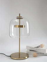 Lámpara de mesa LED con pantalla de cristal moderna