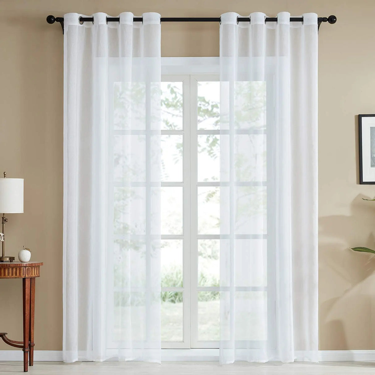 Topfinel Plain Voile Sheer Curtain for Elegant Home Decor