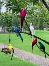 Vibrant Simulation Parrot Garden Ornament