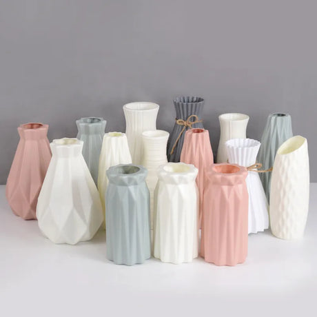 Vase en plastique imitation céramique nordique