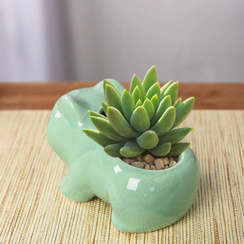 Mini maceta de cerámica creativa