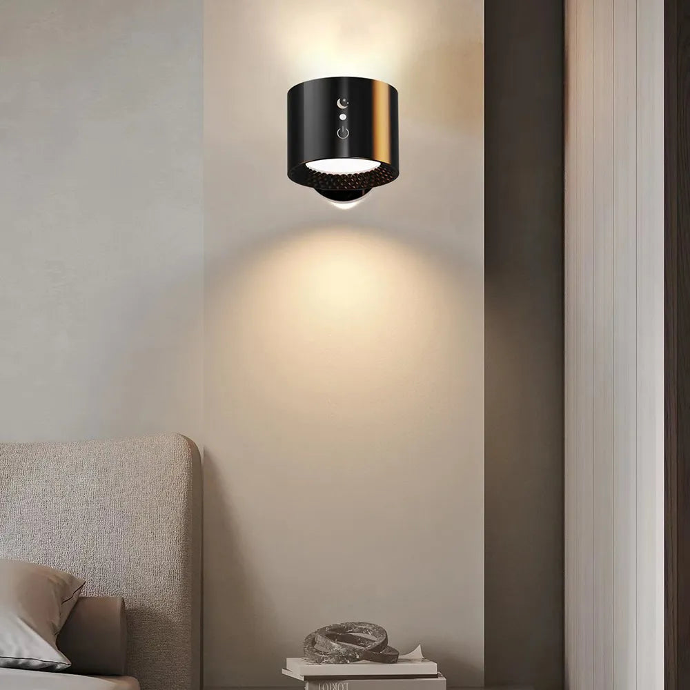 Lámpara de pared LED recargable con control remoto y táctil