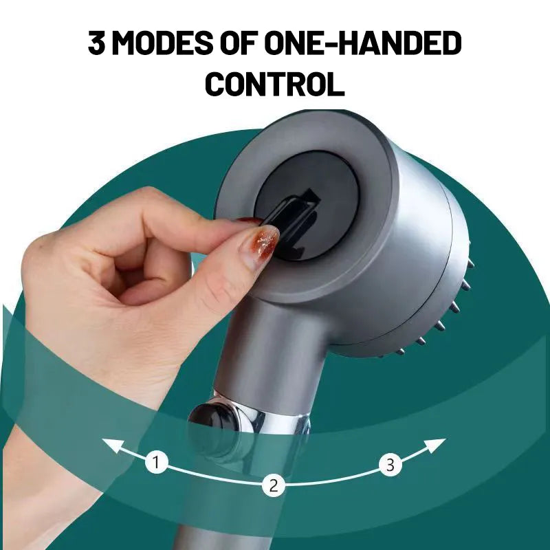 High Pressure 3-Mode Adjustable Shower Head