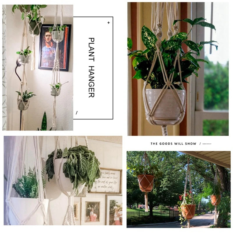 Handcrafted Macrame Plant Hanger: Eco-Friendly Hanging Decor