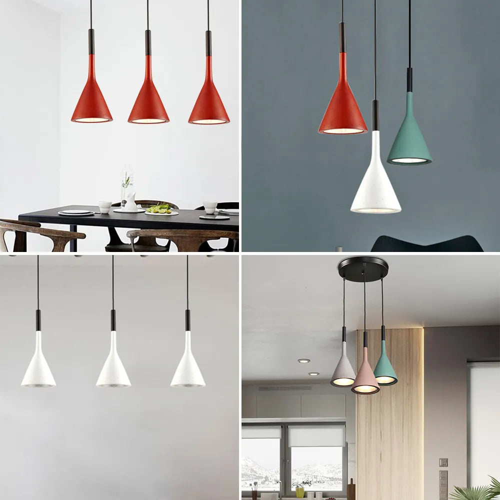 Lampes suspendues minimalistes modernes à 3 têtes