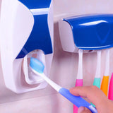 Distributeur automatique de dentifrice et support mural pour brosse à dents