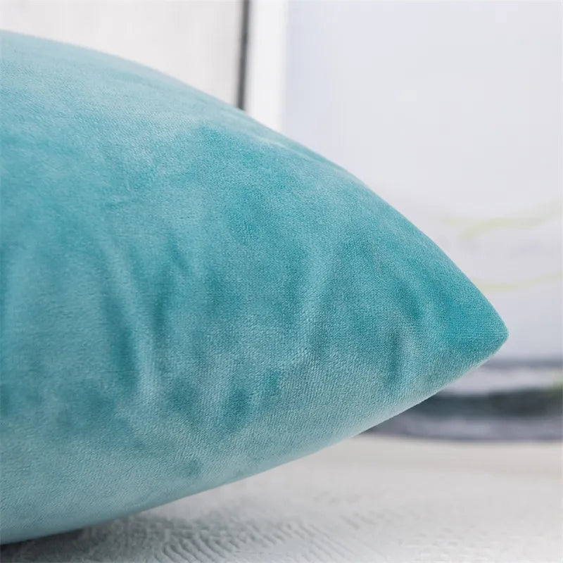 Funda de almohada de terciopelo de color sólido de venta caliente