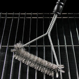 Effortless BBQ Grill Cleaning with Stainless Steel Brush