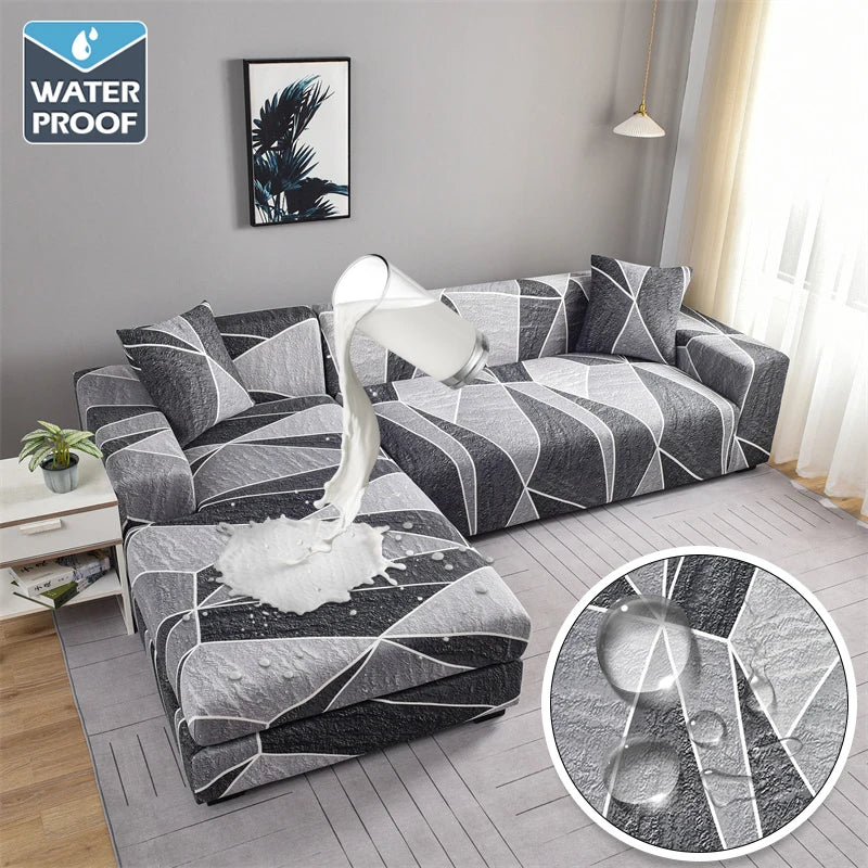Waterproof Stretch Sofa Covers for L-Shaped Sofas