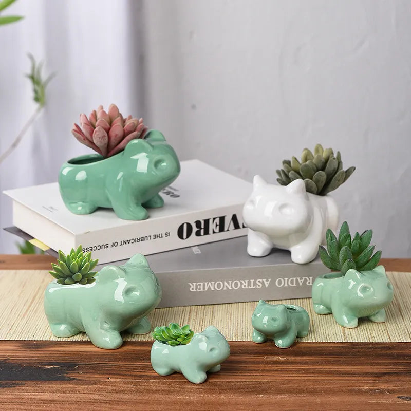 Mini pot de fleurs créatif en céramique