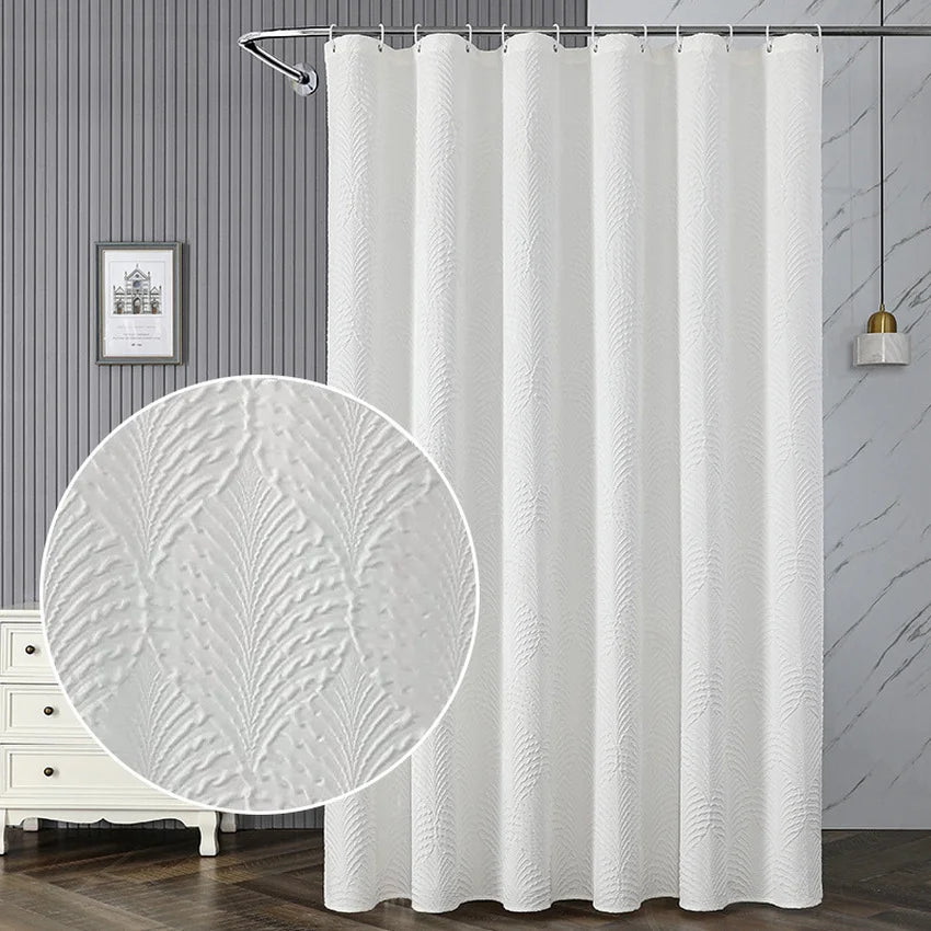 Rideau de douche en polyester imperméable pour salles de bains modernes