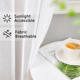 Topfinel Cortina transparente de gasa lisa para una decoración elegante del hogar
